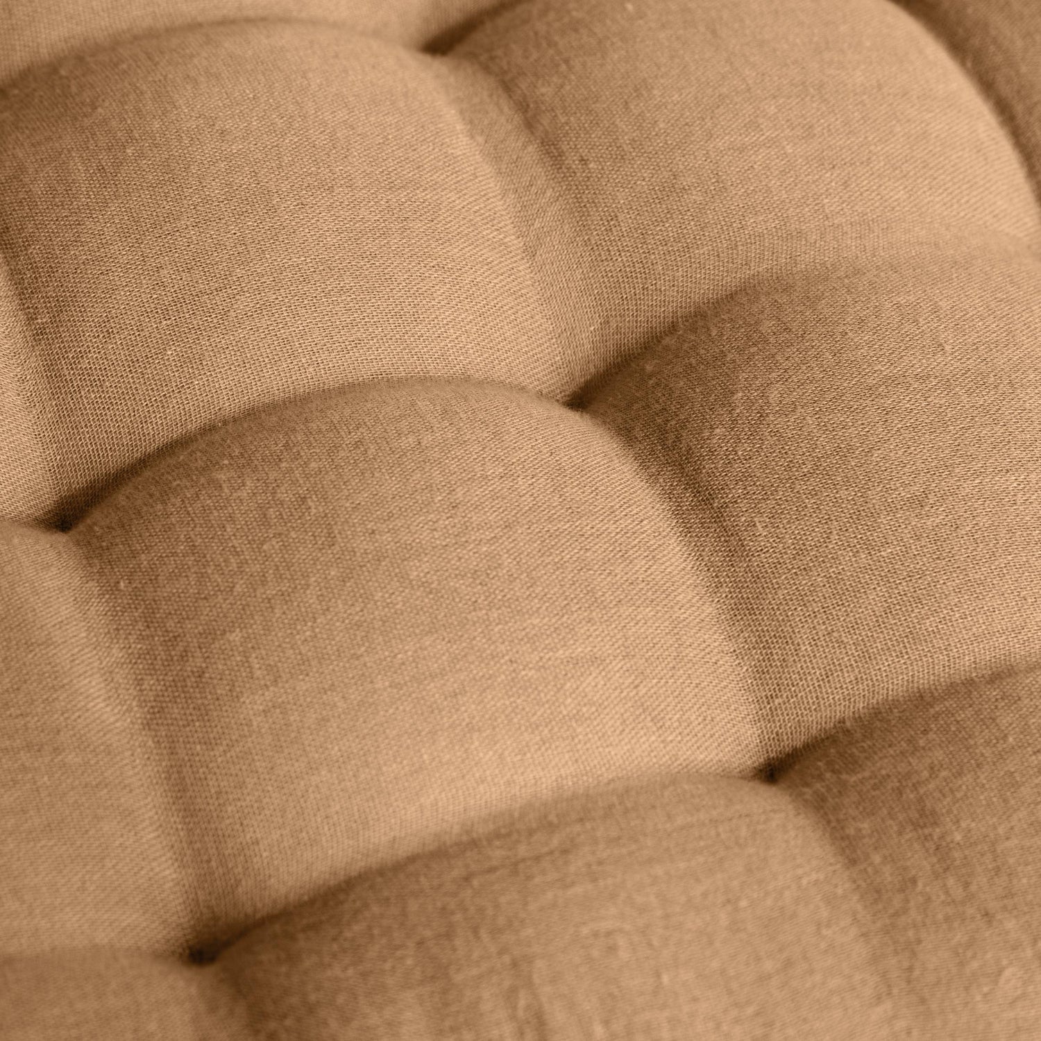 Camel muslin chair cushion