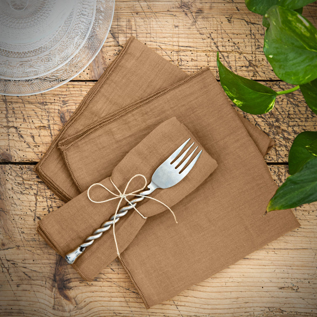 Camel muslin napkin - set of 3
