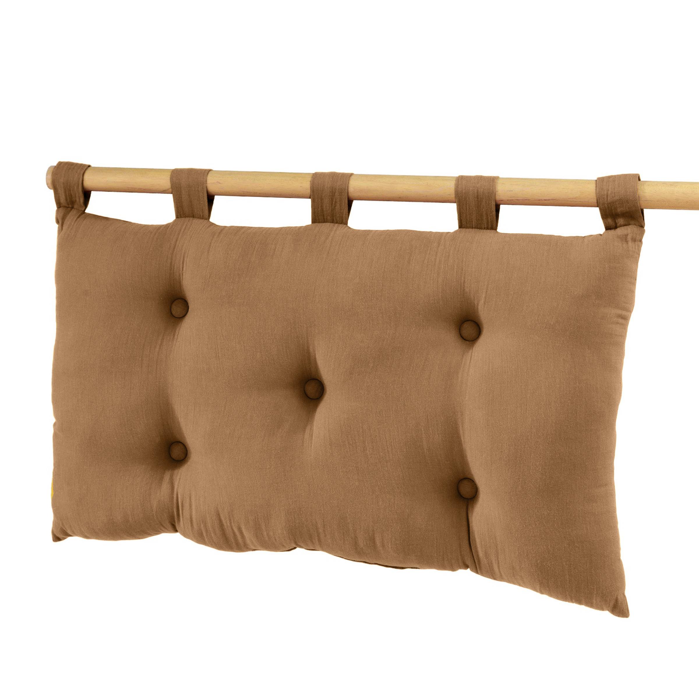 Camel muslin headboard