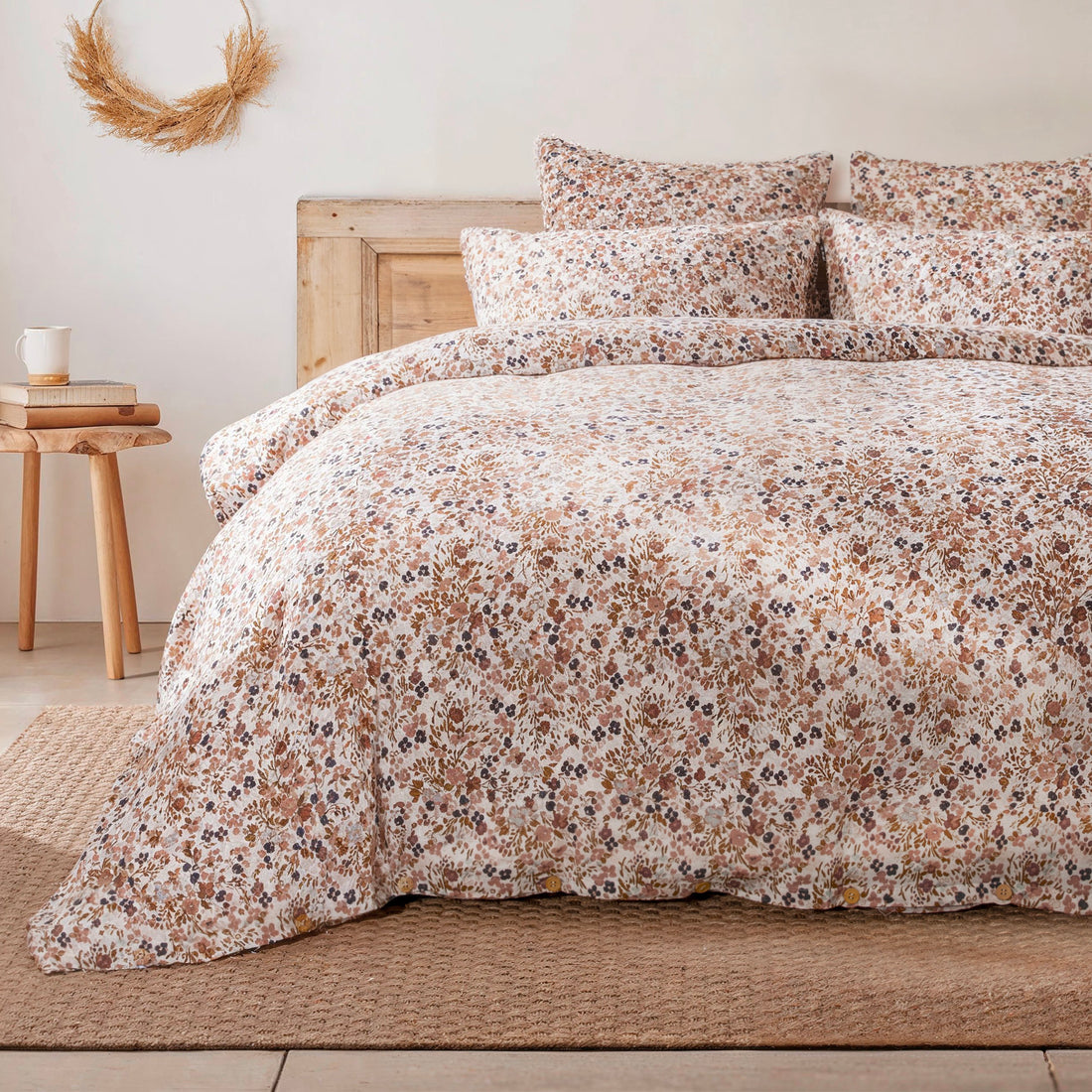 Constance beige muslin duvet cover