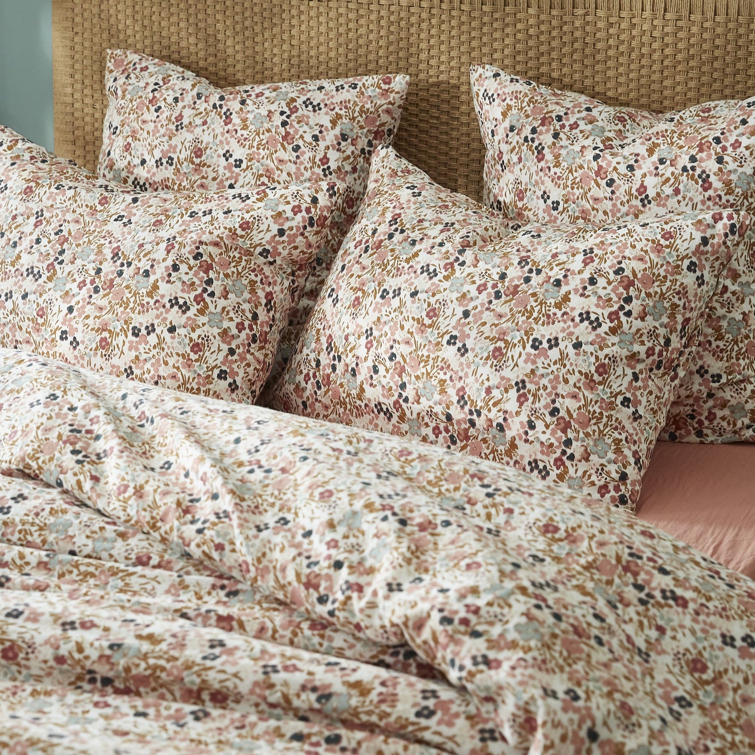 Constance beige muslin duvet cover