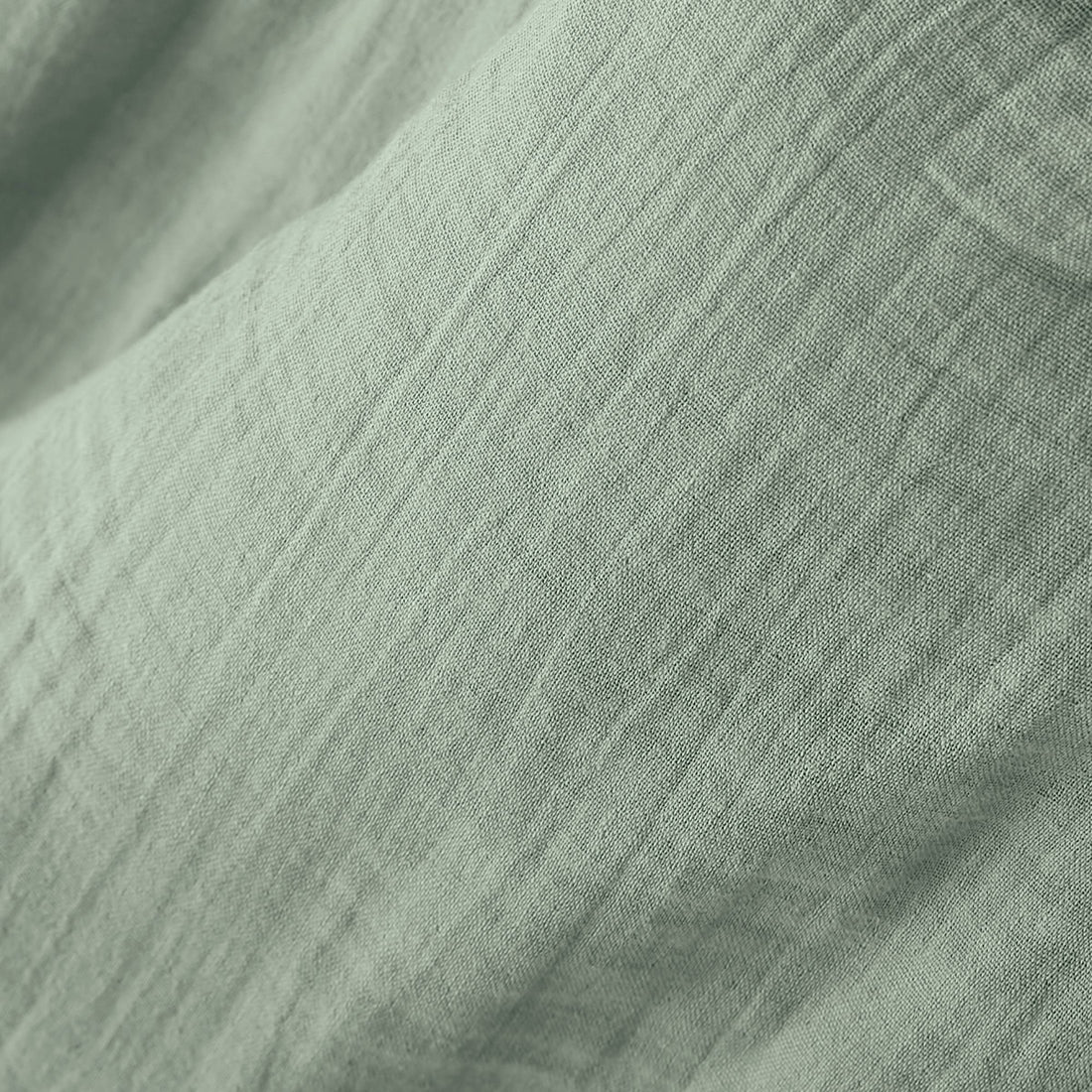 Eucalyptus green muslin flat sheet