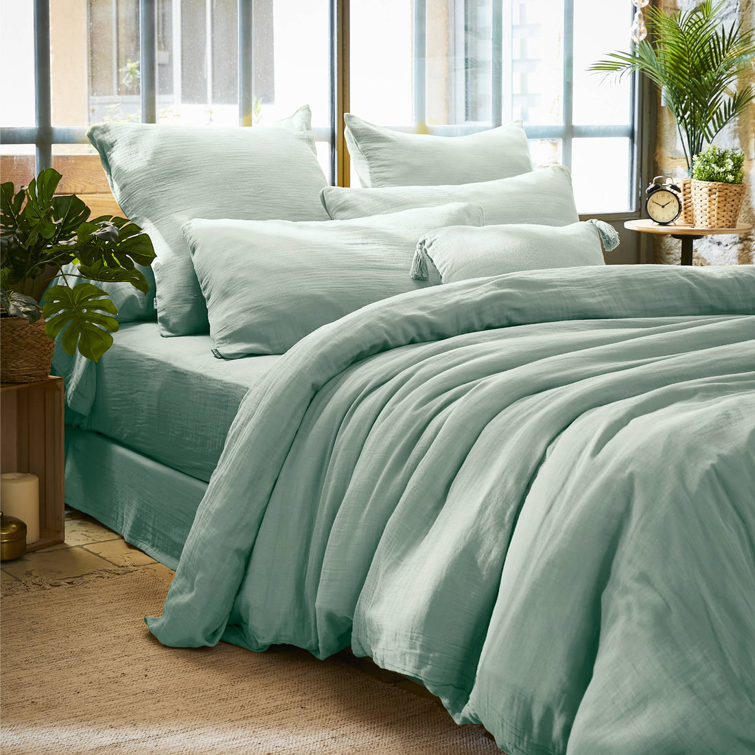 Eucalyptus green bedding set