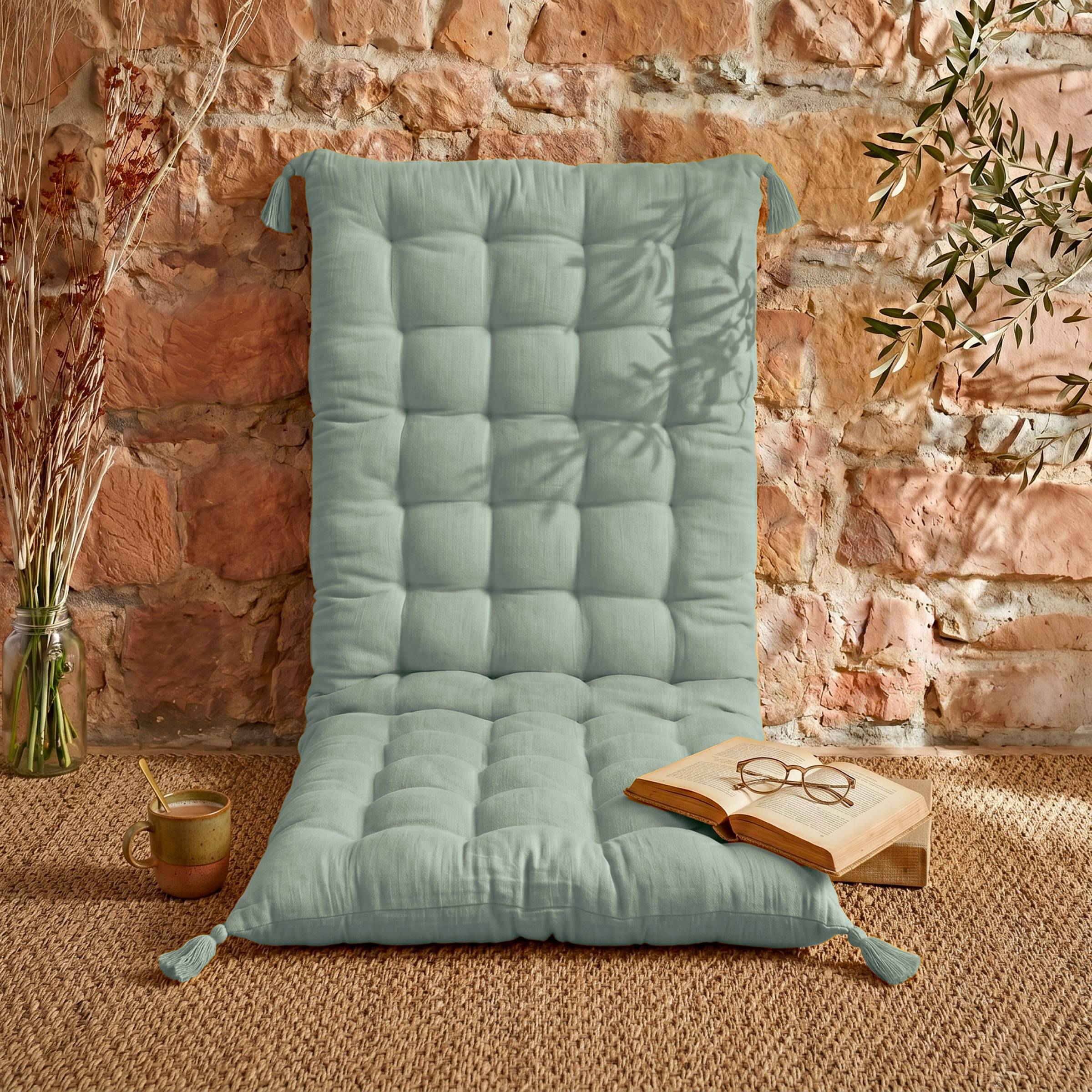 Eucalyptus green muslin floor mattress