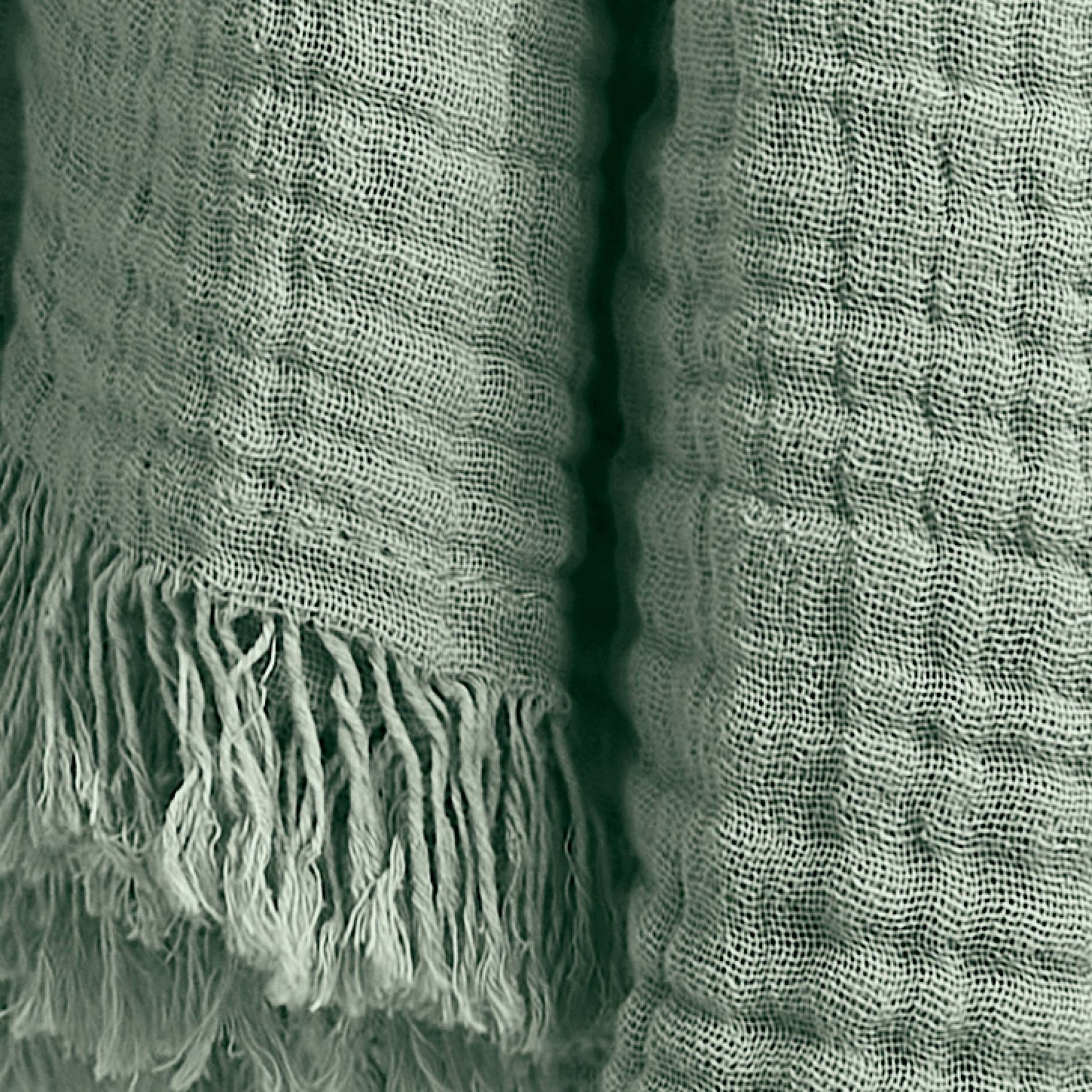 Eucalyptus green muslin throw