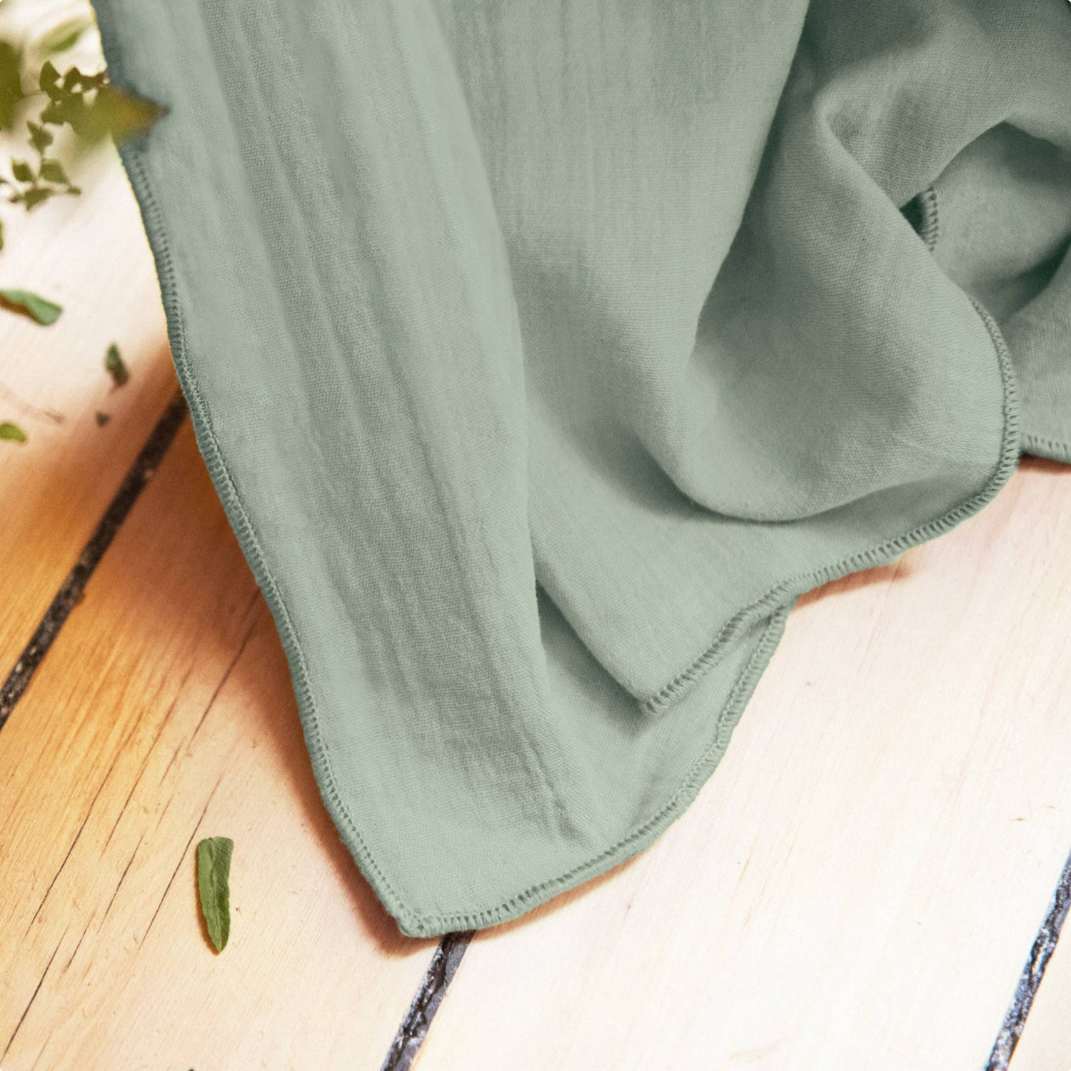 Eucalyptus green adjustable muslin curtain