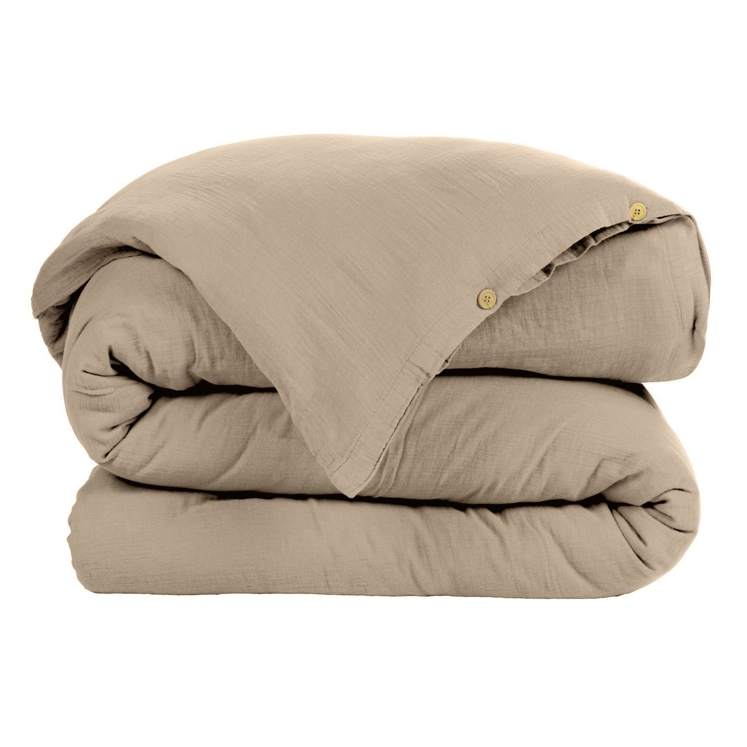 Taupe muslin duvet cover