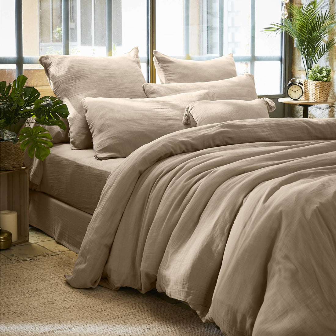 Taupe bedding set