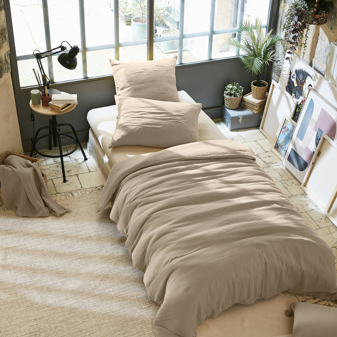 Taupe bedding set