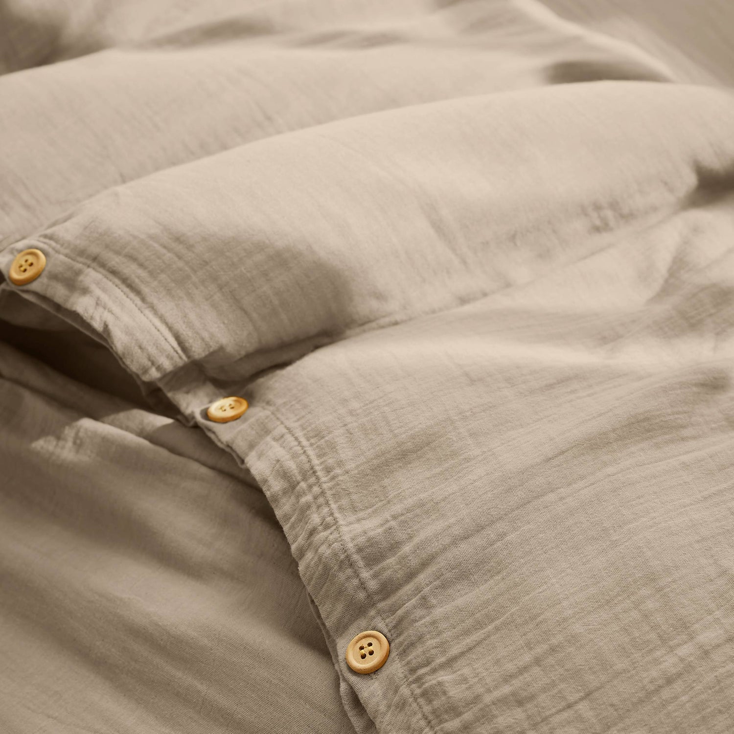 Taupe muslin duvet cover