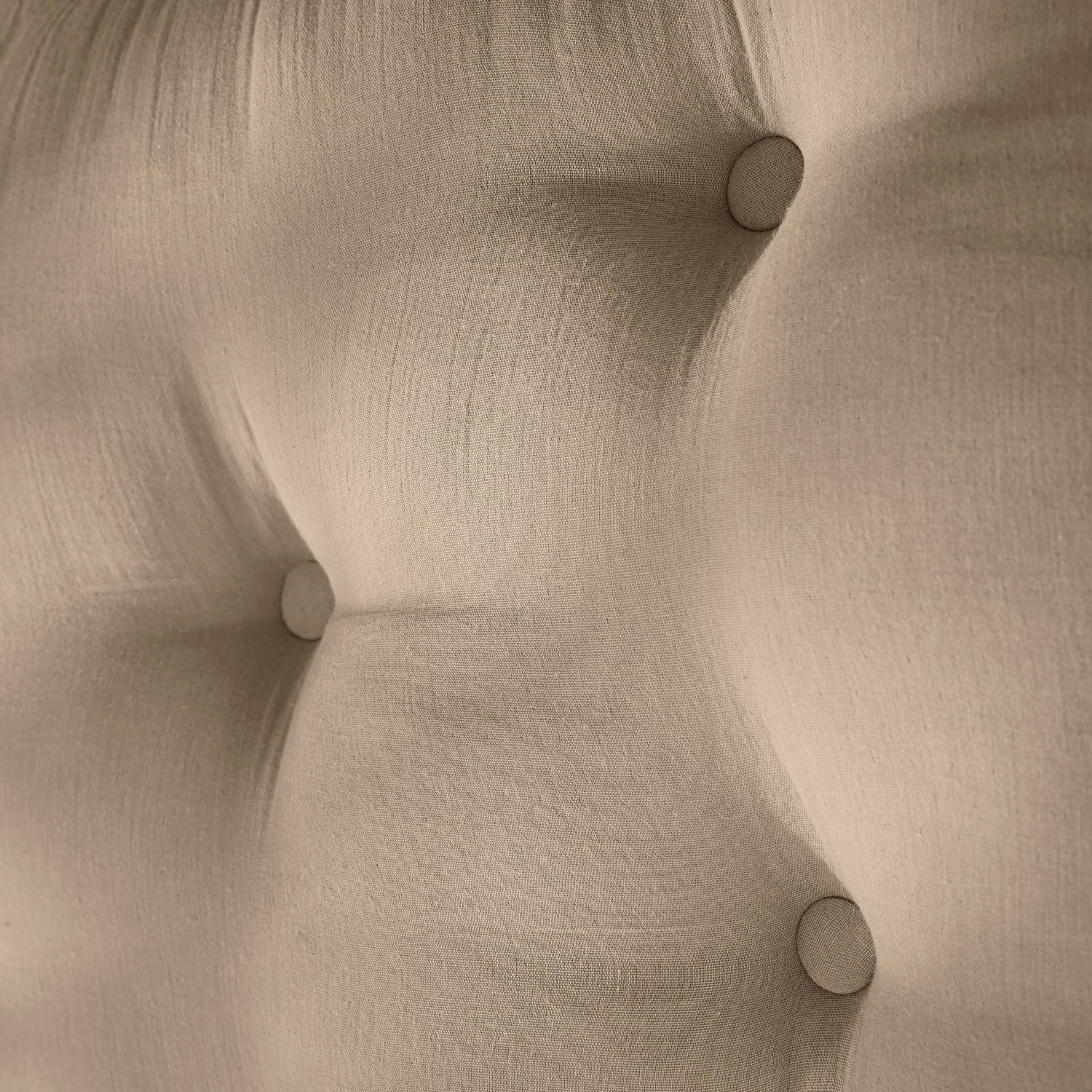 Taupe muslin headboard