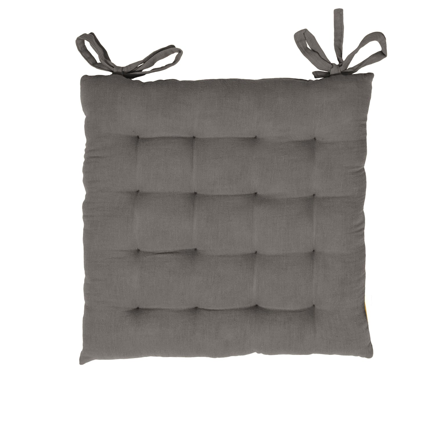 Dark grey muslin chair cushion