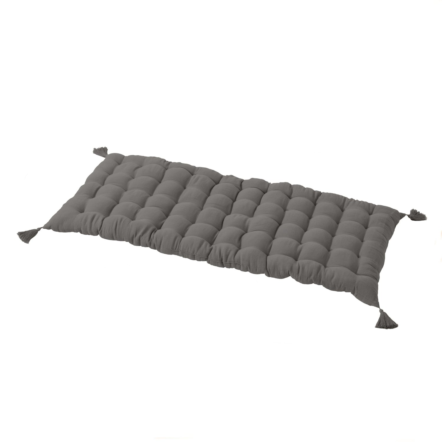Dark grey muslin floor mattress