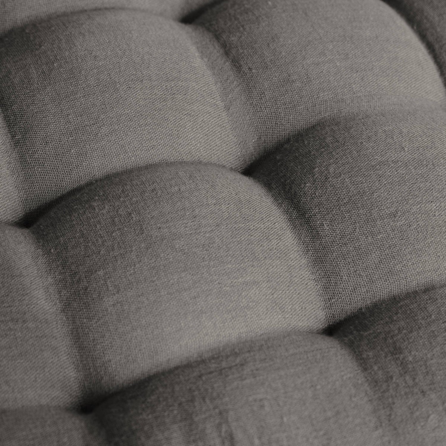 Dark grey muslin chair cushion