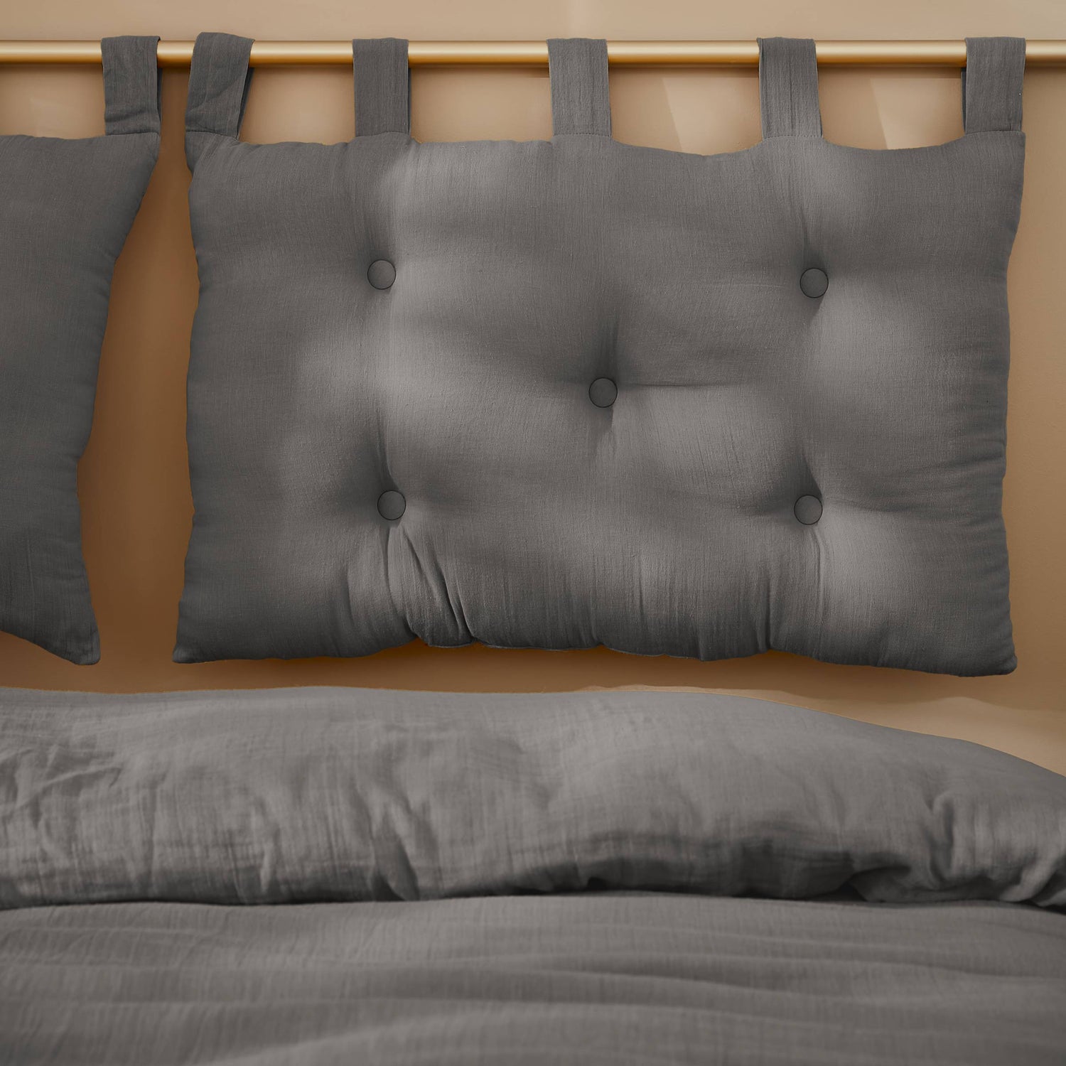 Granite muslin headboard