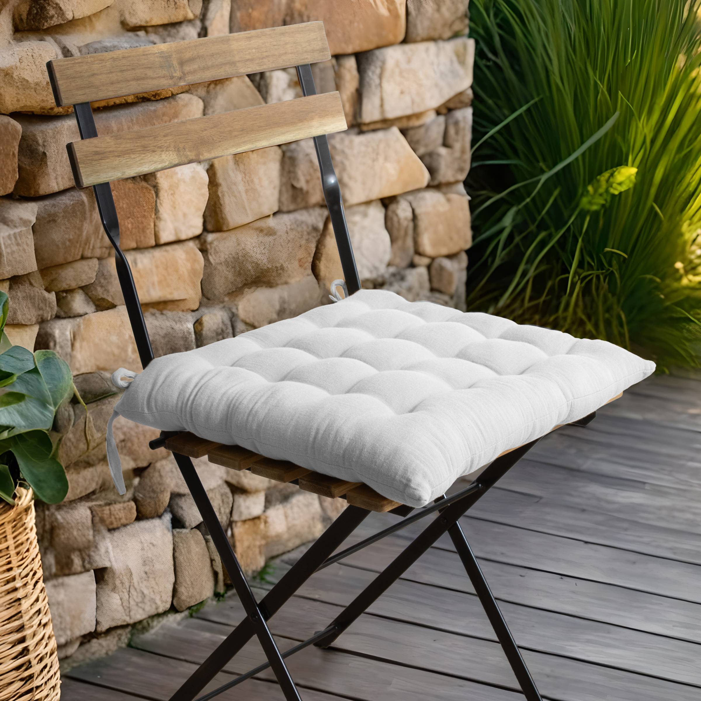Cloud muslin chair cushion