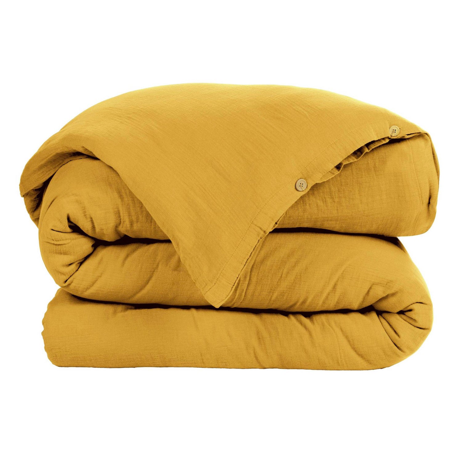 Saffron muslin duvet cover
