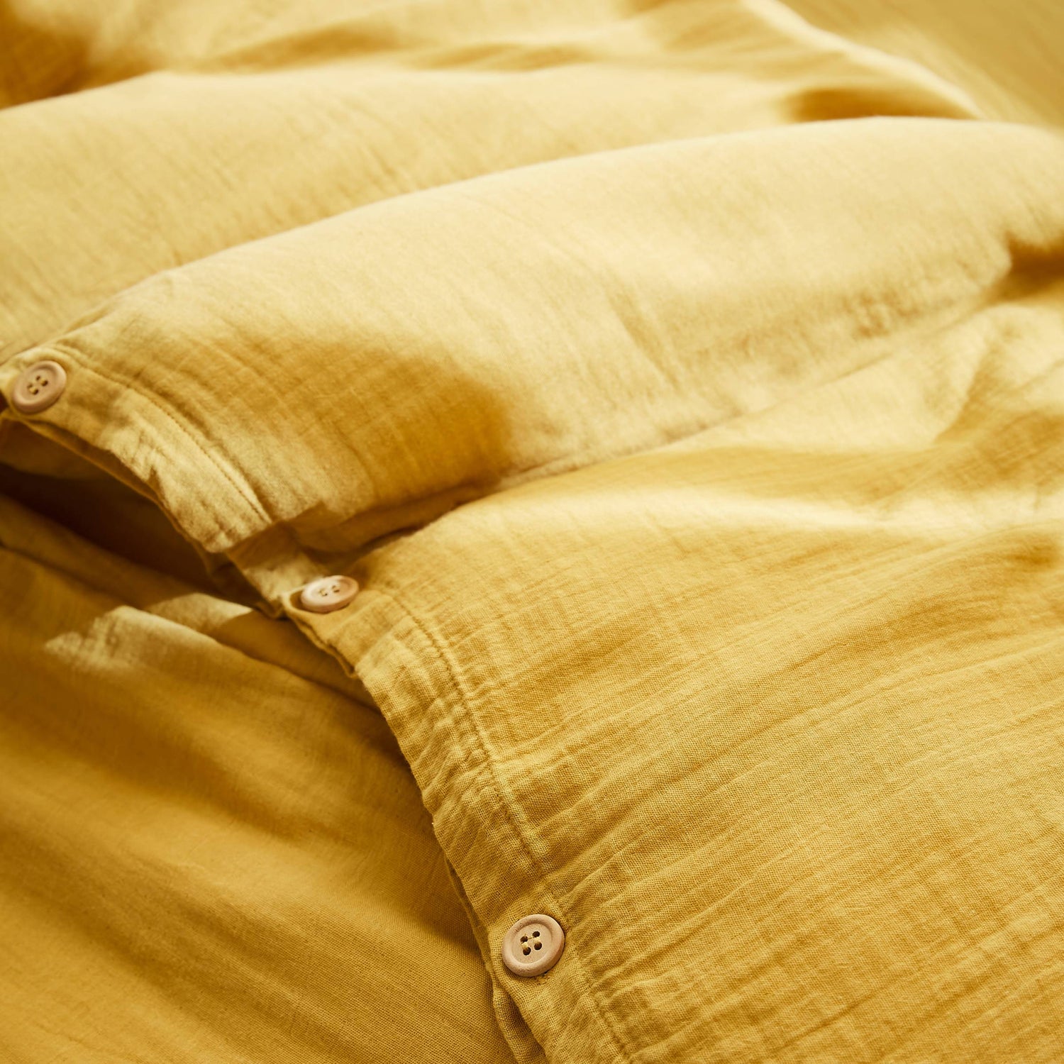 Saffron muslin duvet cover