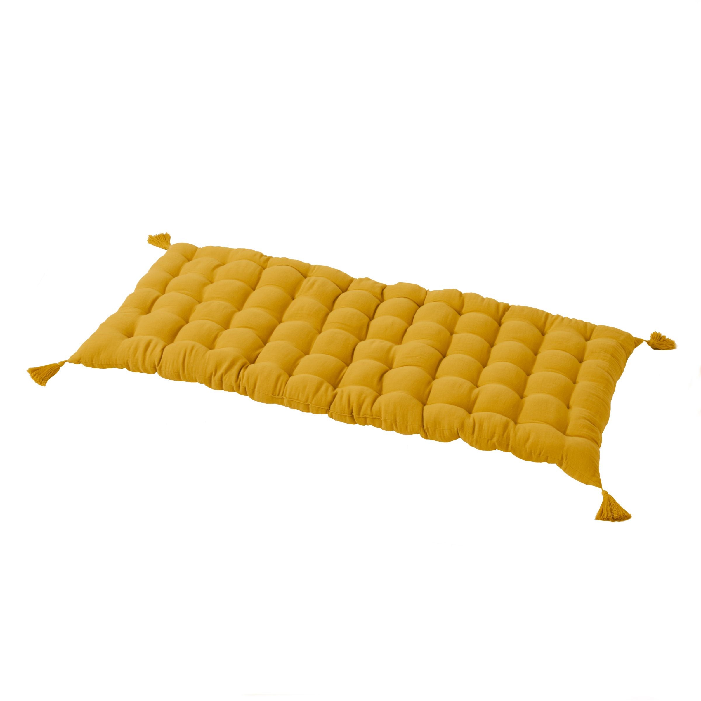 Saffron muslin floor mattress