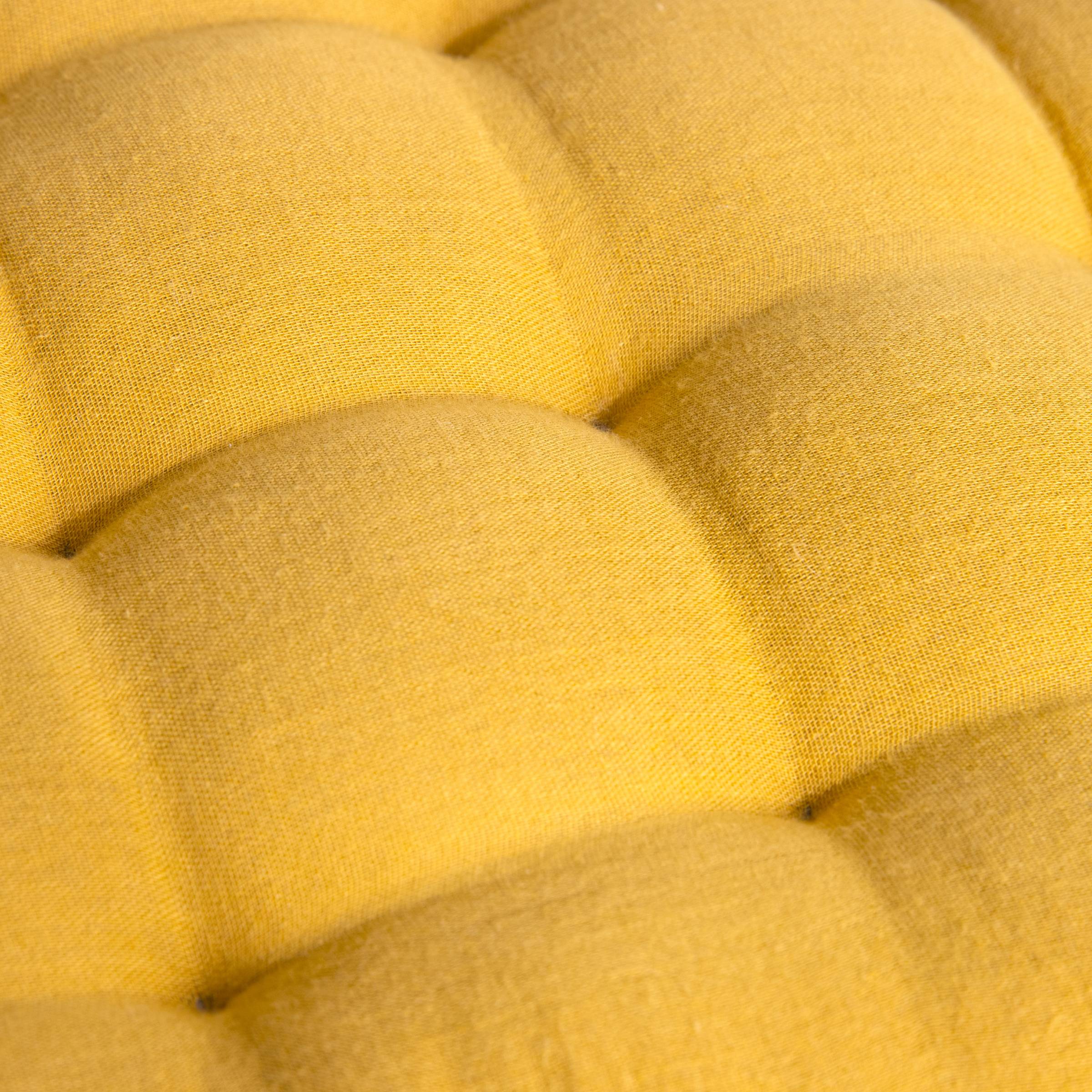Saffron muslin chair cushion