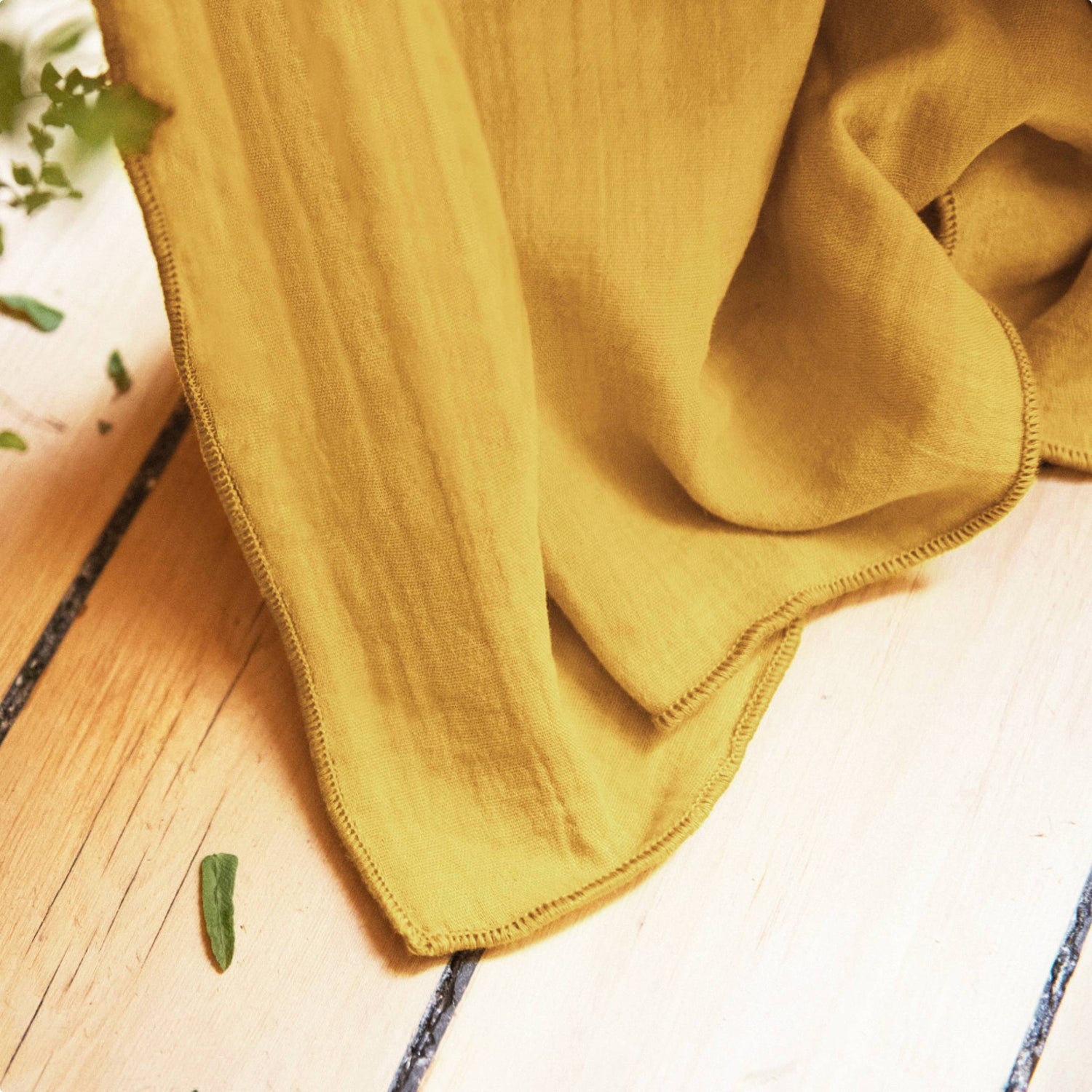 Saffron adjustable muslin curtain