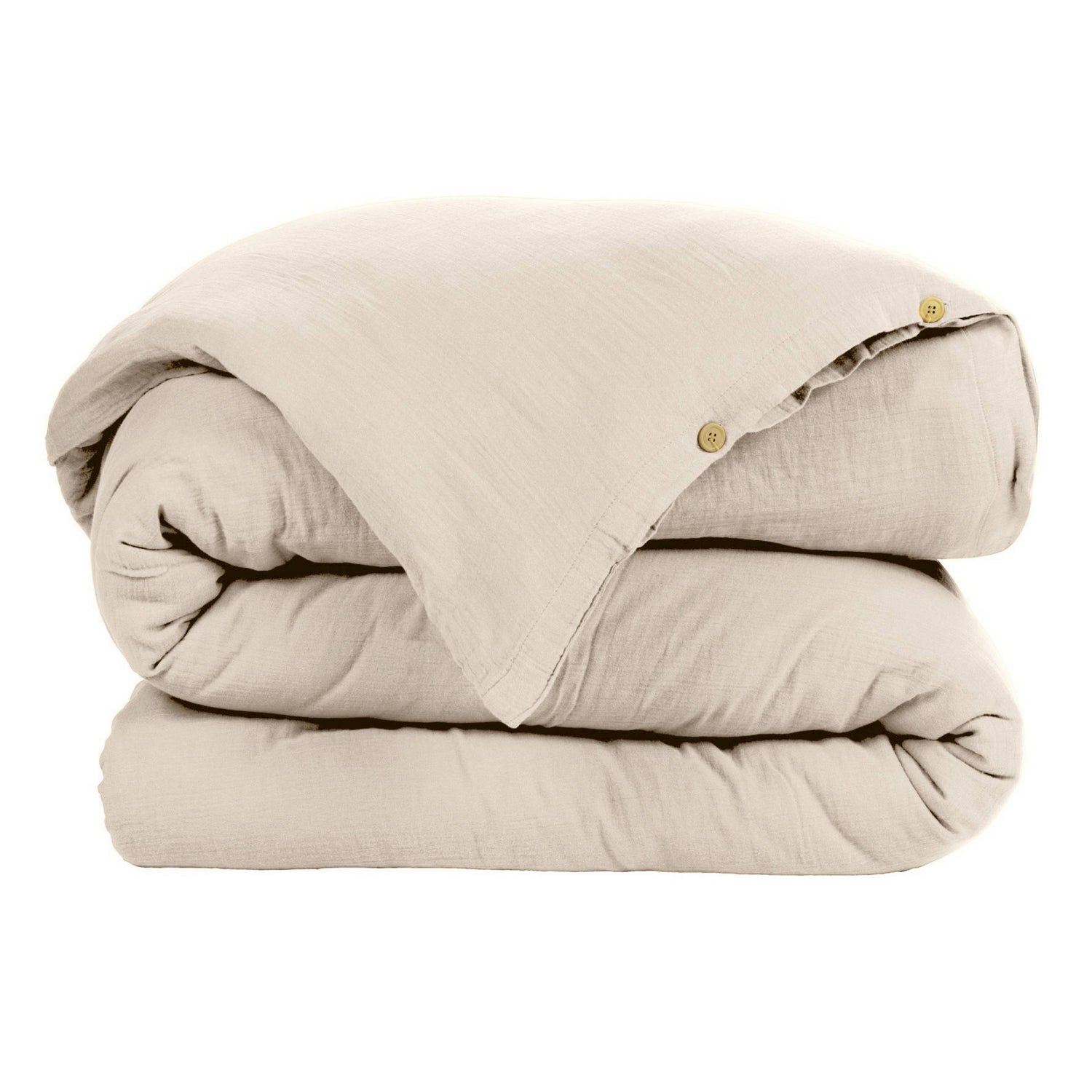 Beige muslin duvet cover