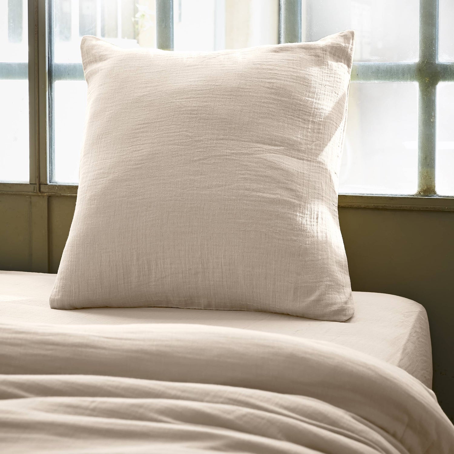 Beige muslin pillowcase