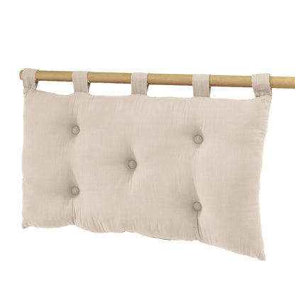 Beige muslin headboard