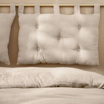 Beige muslin headboard