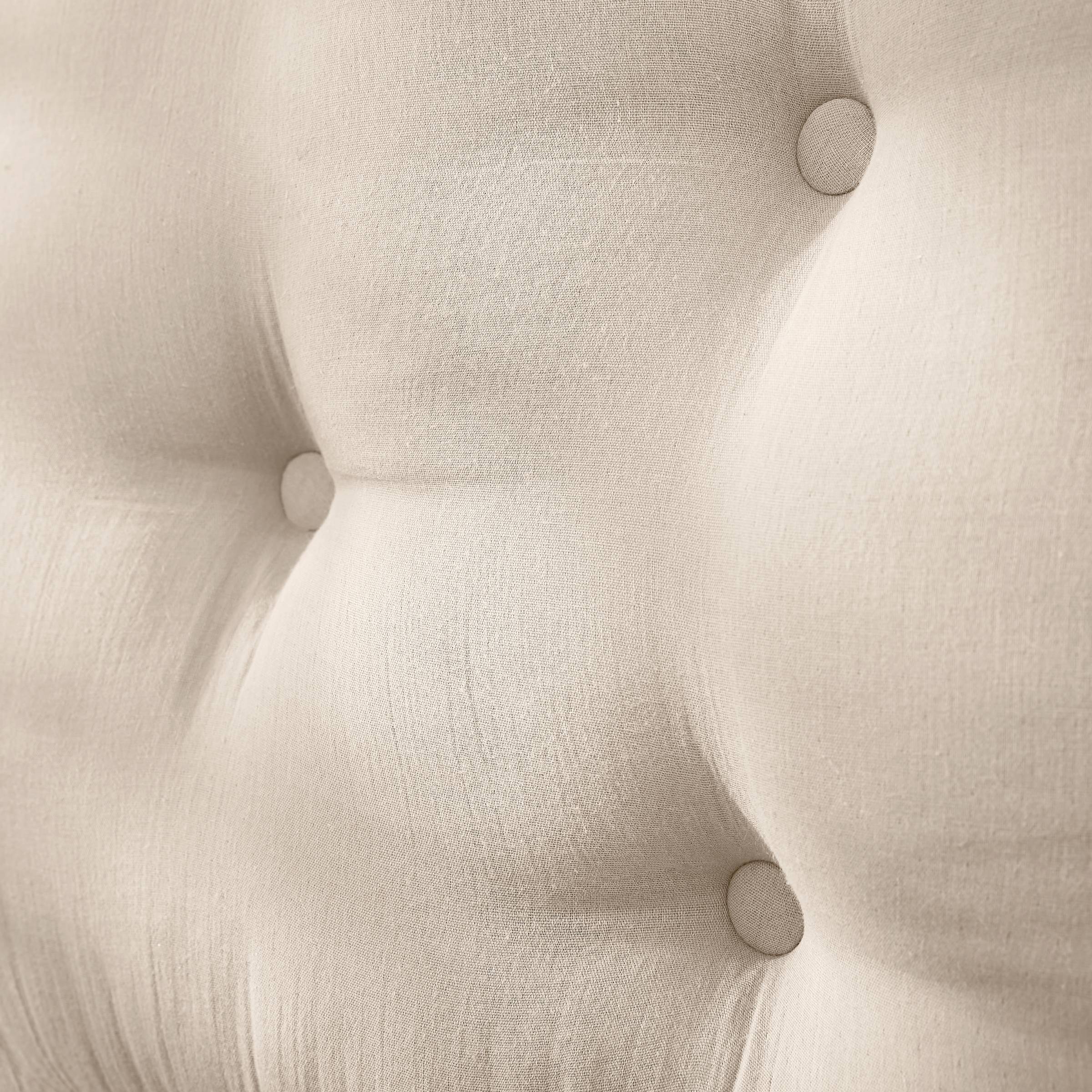 Beige muslin headboard