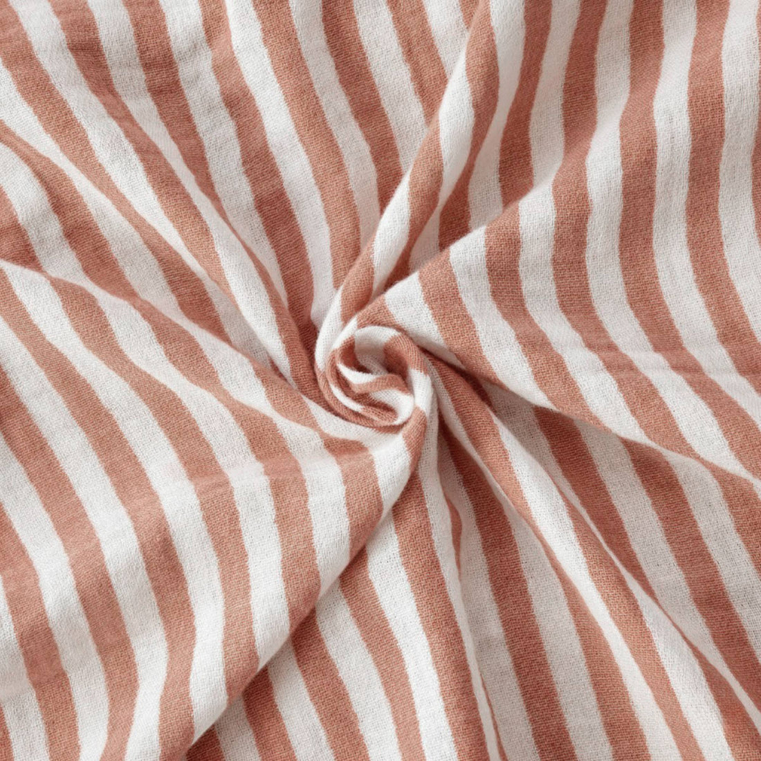 Apricot striped adjustable muslin curtain