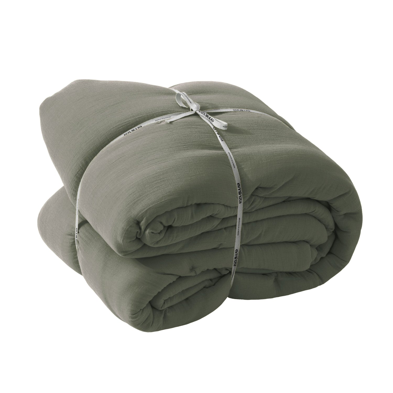 Rosemary green muslin bedspread