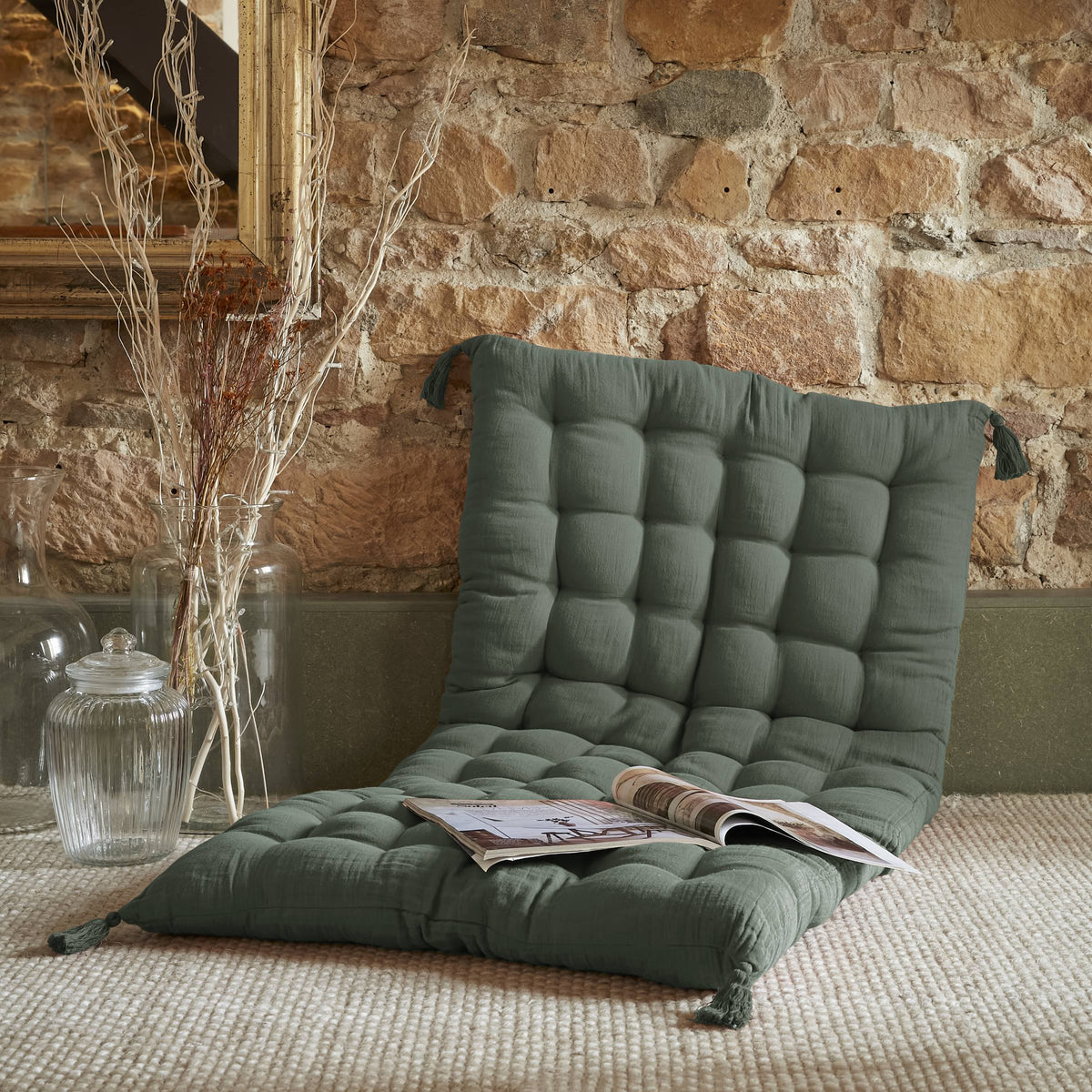 Rosemary green muslin floor mattress