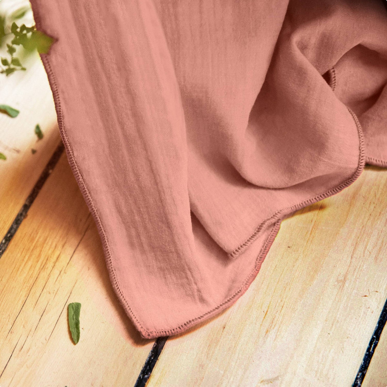 Peach pink muslin adjustable curtain