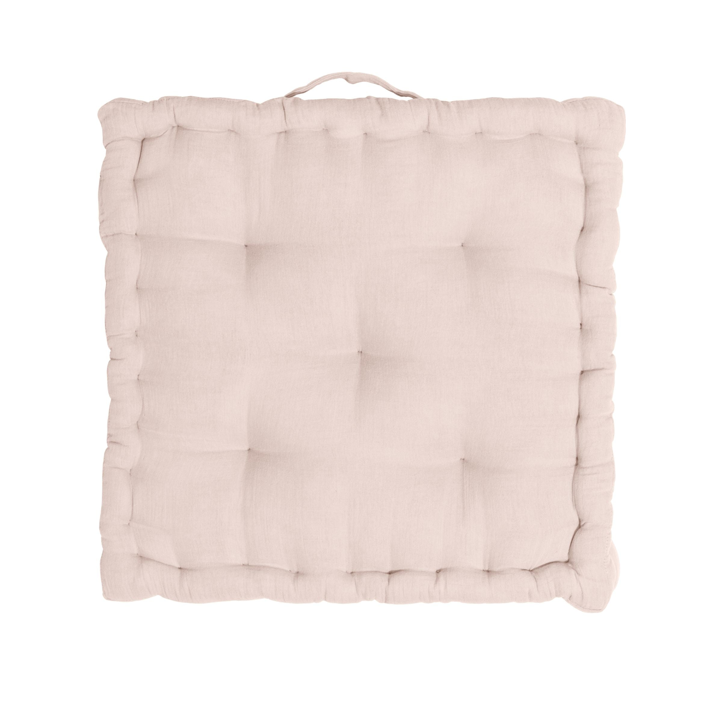 Marshmallow muslin floor cushion