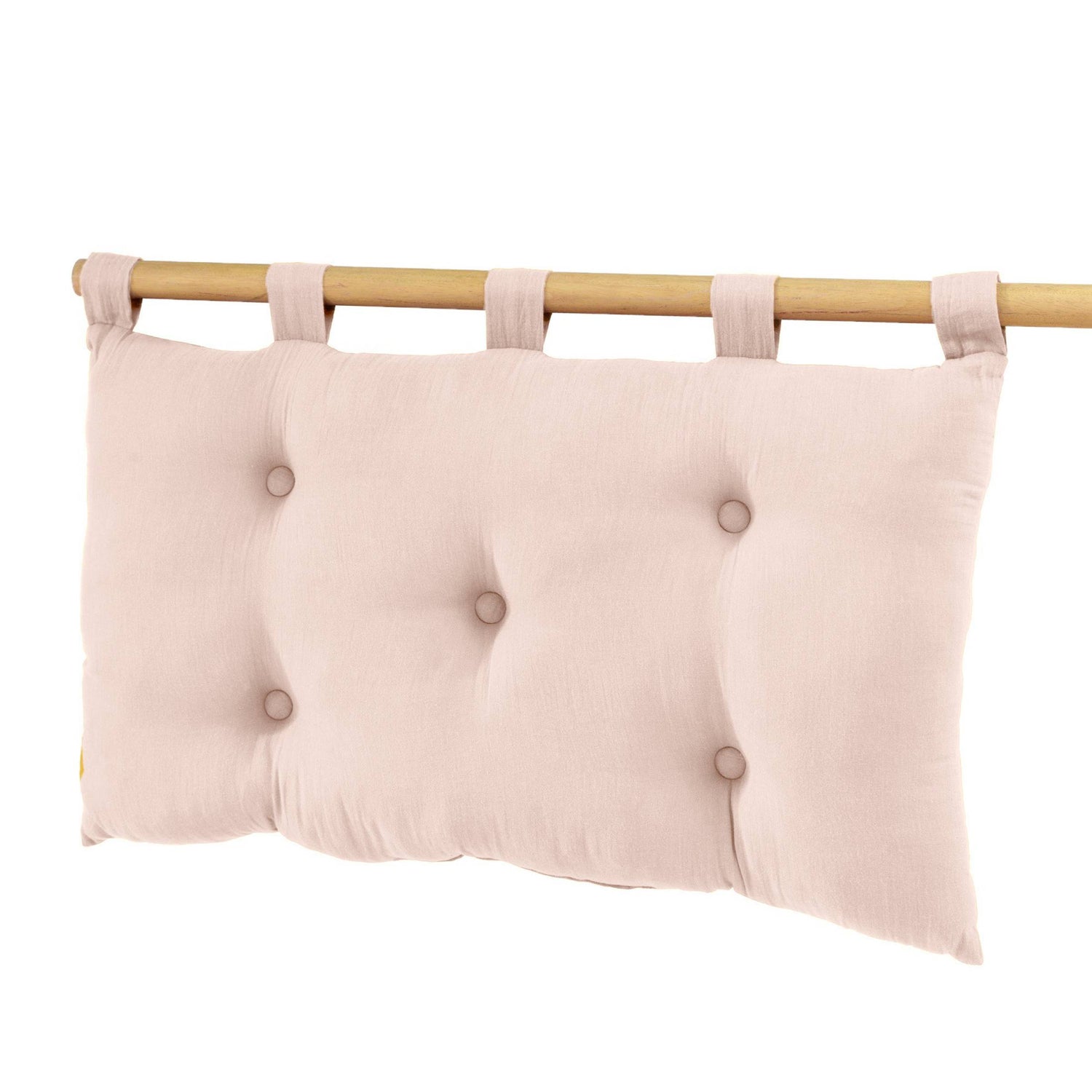 Marshmallow muslin headboard