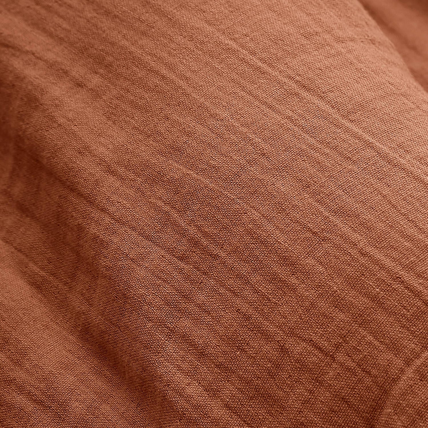 Terracotta adjustable muslin curtain