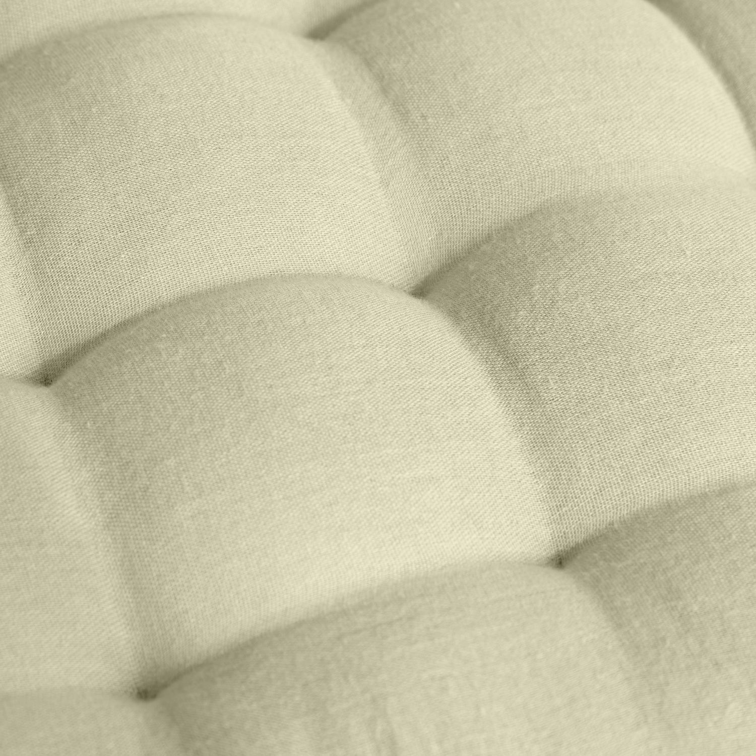 Light green muslin chair cushion