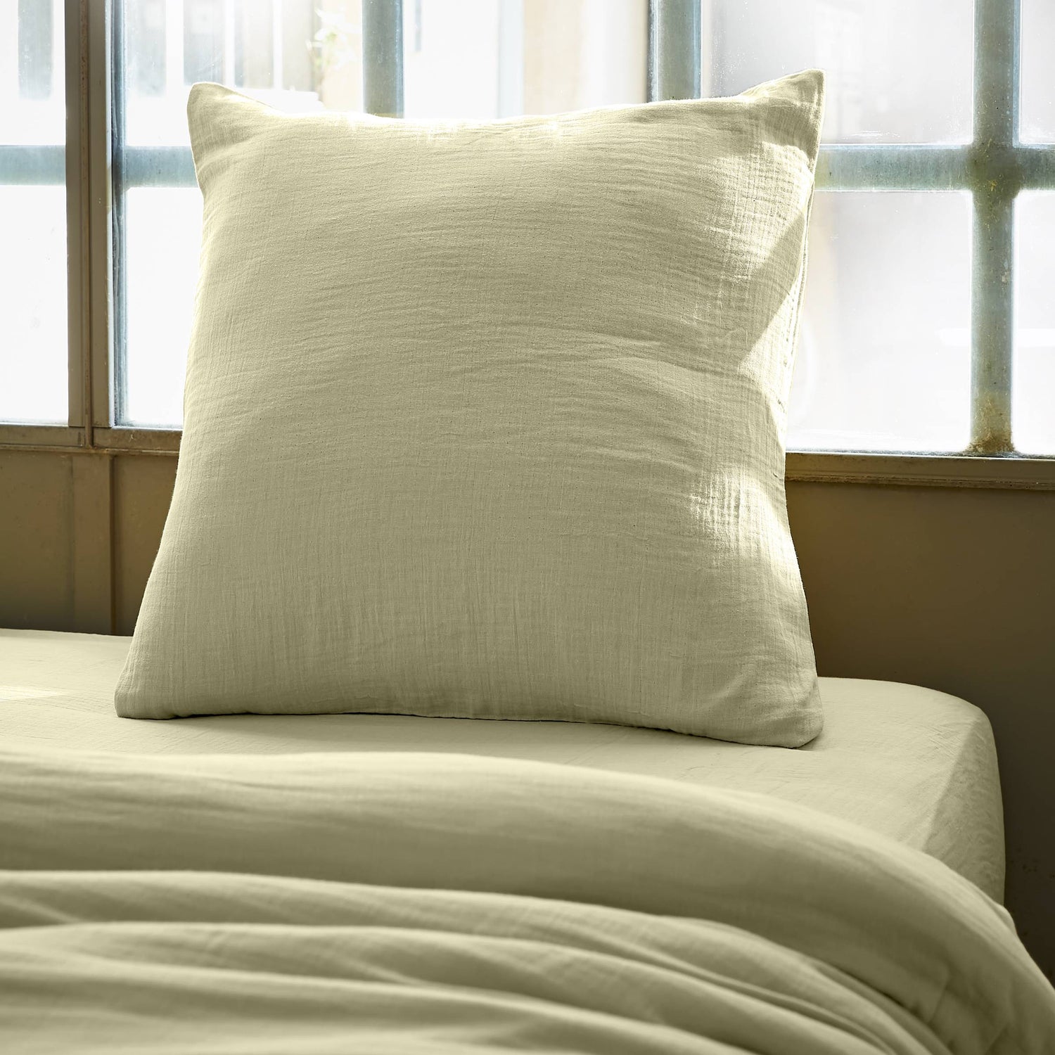 Light green muslin pillowcase