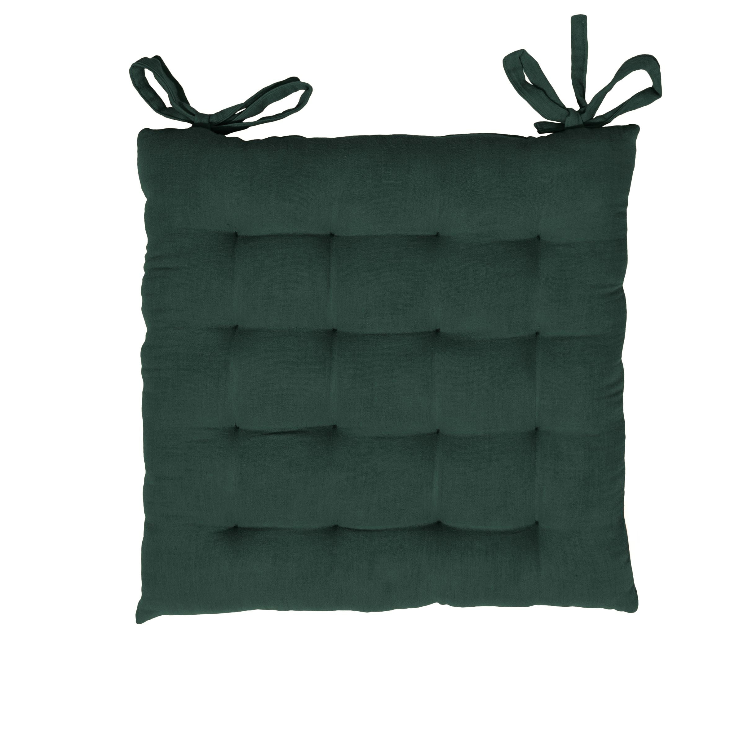 Fir green muslin chair cushion