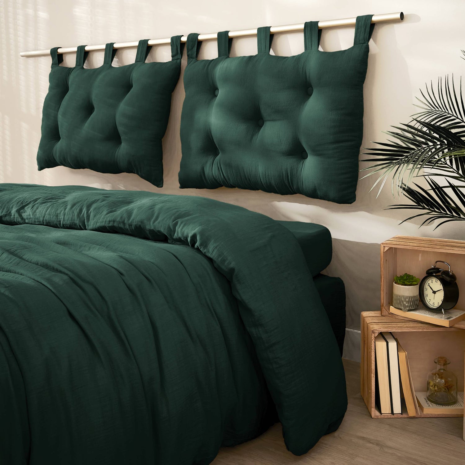 Fir tree muslin headboard