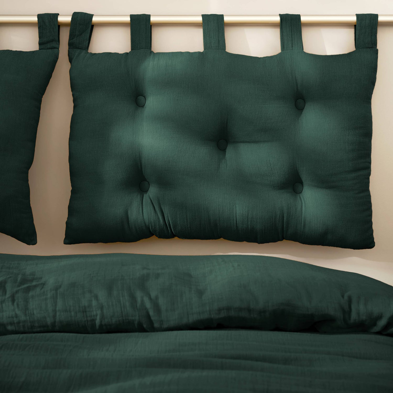 Fir tree muslin headboard