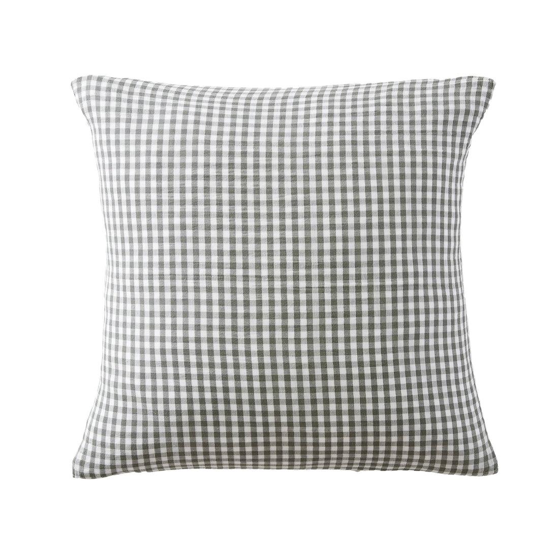 Rosemary green gingham muslin pillowcase